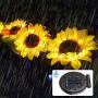 Sunflower Solar Lights Outdoor, 2pcs LED Lawn for Outdoor Garden Outdoor Garden Powerful Sunflower Solar Lamps Night Light, for Terrace, Courtyard Decoration.