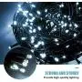 Christmas String Lights Outdoor Indoor Fairy Lights 8 Modes 300 LED 105FT for Christmas Tree Party Decoration （White）