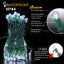 LED Christmas Lights 70 Counts G12, for Outdoor and Indoor, Cool White Light, Green Wire, 6in Spacing, 35.5ft, UL Listed