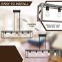 VINLUZ 5-Light Wood Chandelier Linear Industrial Kitchen Island Pendant Lighting Gray Wooden Frame Accents, Modern Dining Room Lighting Ceiling Hanging Farmhouse Light Fixtures for Entryway Foyer
