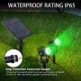 T-SUN LED Solar Spotlights 2W Dual Head LED Landscape Spotlight Outdoor IP65 Waterproof Auto ON/Off Solar Wall Lights for Garden, Yard, Driveway, Porch(Green)
