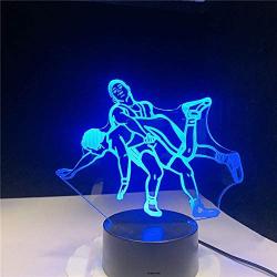 xdai Best Gifts Wrestling Judos Creative Desk Lamp for Home Living Room Decor7 Colors Light for Kid giftsLamp Amazing Visualization Optical Illusion