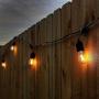 Outdoor Linkable 48ft led Heavy-Duty String Light with 15+1(Spare) 2W Energy-Saving PC Shatterproof Bulbs 3000K Warmwhite for Patio Garden Backyard Porch