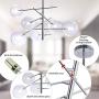 Modern Sputnik Chandelier 6 Lights Chrome,Mid-Century Glass Sphere Chrome Pendant Lighting for Bedroom Kitchen Dining Room by Bewamf (Bulbs Included)