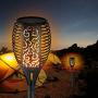Solar Flame Torch Lights Outdoor, Decorative Pack of 1 Piece Lamp with Dancing Flames Torches Landscape, Waterproof Outdoors Garden Patio Deck Decorations Lighting with Auto On/Off