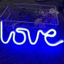 Fancci Blue Love Neon Sign, Decorative Neon Signs for Wall Decor, Cute Neon Light Sign, USB/Battery Love Led Signs Neon Lights for Bedroom, Kids Room, Party, Christmas, New Year Decor (Blue)