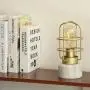 CO-Z Industrial Desk Lamp with Marble Base, Mid-Century Modern Table Lamp 10 Inches in Height, Edison Bulb Not Included for Living Room Bedroom Dining Room.