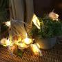 Joyathome Natural Conch LED String Lights, 10 Ft 10 LED Battery Powered Waterproof Low Heat Silver Copper Wire Beach Theme Fairy Lights for Indoor Outdoor Decoration Projects (Warm White, Timer)