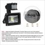 FAISHILAN Motion Sensor Flood Light 10W LED IP65 Waterproof Security Lights 6000K, 800 Lumen, US 3-Plug Outdoor Wall Light
