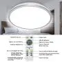 DLLT 35W Modern Dimmable LED Flush Mount Ceiling Light Fixture with Remote-15 Inch Round Close to Ceiling Lights for Living Room Bedroom Kitchen Dining Room Lighting, Timer, 3 Light Color Changeable