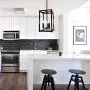 Sivilynus Black Foyer Chandelier 3 Lights Farmhouse Lighting Pendant Light Fixture Ceiling Hanging Modern Industrial Style Lighting for Entryway,Hallway and Dining Room