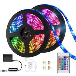 Led Strip Lights 32.8ft with Remote ,WEILY 10M Led Lights Waterproof Music Sync RGB Led Light Strip for Bedroom Decoration