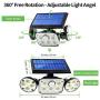 Matforca Solar Lights Outdoor,3 Head Solar Motion Sensor Lights Adjustable 78LED Flood Lights Outdoor , IP65 Waterproof Security LED Flood Light for Backyard Garage Driveway Porch Garden Patio (1)