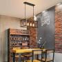 SHUNGYU Farmhouse Kitchen Island Lighting, 4 Light Industrial Vintage Pendant Light Hanging Ceiling Light Fixture Chandelier for Dining Room Restaurant Kitchen and Bar