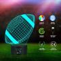 Football 3D Lamp Optical Illusion Night Light, Elstey 7 Color Changing Touch Switch Acrylic Flat & ABS Base & USB Cable Decoration Lamps for Christmas Gift…