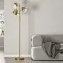 OYEARS LED Reading Floor Lamp for Living Room Mid Century Modern 68.5” Adjustable 3 Light Tree Antique Brass Tall Standing Lamp 3 LED Bulbs Included Gold