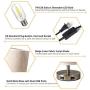 Focondot 3-Way Touch Control Table Lamp, 6W Edison Dimmable E26 Led Bulb Desk Lamp with Dual USB Charging Ports, Modern Bedside Lamp Nightstand Lamps for Bedroom Living Room Office