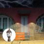 FUDESY 2-Pack FUDESY Outdoor Post Light Pole Lantern Lighting Fixture with E26 Socket 3000K LED Edison Filament Bulb Included (Corded-Electric), Anti Corrosion Plastic Materials, Bronze, FDS2543G