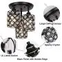 HMVPL Ceiling Lights Fixtures, 3-Lights Semi Flush Mount Kitchen Close to Ceiling Lamp, Crystal Pendant Lighting Collection for Island Dining Room Hallway Entry Bedroom