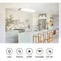 FaithSail 4FT Dimmable LED Flush Mount Ceiling Lights 40W LED Wraparound, 4800lm 4000K Neutral White, 4 Foot Linear LED Light Fixture Flush Mount for Kitchen, Office, Utility Room