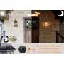 Cloudy Bay 120V Outdoor Wall Lantern with Dusk to Dawn Photocell, Includes LED Filament Bulb,Oil Rubbed Bronze