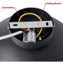 Vintage Barn Ceiling Light Metal Dome Lampshade Semi Flush Mount in Matte-Black Finish-Modern Industrial Style for Kitchen Island Pool Table Dining Room Bedroom Bar Counter -Easric 1 Light(32x32x21cm）