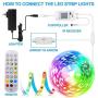 UMORNING Smart LED Strip Lights Multicolor WiFi Light Strips, Work with Alexa, Google Home, App Remote Control, 16 Million RGB Color, Music Sync, for Bedroom Kitchen TV Party (16.4ft)