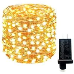 OZS-72ft 200LED Upgraded Super Bright Fairy Lights Plug in, 8 Modes Twinkle Decorative Indoor/Outdoor, Waterpoof Copper String Lights for Bedroom Wedding, Patio, Garden Yard, Party.(Warm White)