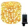 OZS-72ft 200LED Upgraded Super Bright Fairy Lights Plug in, 8 Modes Twinkle Decorative Indoor/Outdoor, Waterpoof Copper String Lights for Bedroom Wedding, Patio, Garden Yard, Party.(Warm White)