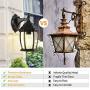 PARTPHONER 2 Pack Dusk to Dawn Outdoor Light Fixtures, Waterproof Porch Light Fixtures Wall Mount, Outside Wall Sconce Exterior Wall Lamp with Textured Glass for House, Front Door, Garage