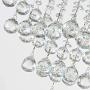 Mini Crystal Raindrop Chandelier Modern Flush Mount Ceiling Light for Foyer Hallway Dining Room.