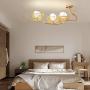 LITFAD 3 Lights Egg Hanging Chandelier Creative LED Hanging Ceiling Light Fixture Modern Milk Glass Pendant Lamp with Metal Nest for for Living Room Bedroom Restaurant Cafe