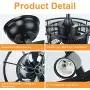 DLLT 20In Caged Ceiling Fan with Light, 3 Speeds Adjustable, Ceiling Fan Lights with Remote, Industrial Ceiling Fans for Living Room, Bedroom, Kitchen, 4xE26 Bulb Base, Black (No Bulb)