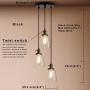 Pathson 3 Lights Pendant Lighting, Industrial Dining Pendant Lights with Clear Glass, Bathroom Pendant Light Fixtures Hanging Lamps for Kitchen Island Living Room (Black) Pathson 3 Lights Pendant Lighting, Industrial Dining Pendant Lights with Clear Glass, Bathroom Pendant Light Fixtures Hanging Lamps for Kitchen Island Living Room (Black)