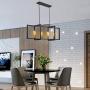 Kitchen Island Industrial Pendant Light, Licperron E26 Farmhouse Hanging Pendant 4-Lights Rustic Pendant Light Fixture for Kitchen Dining Room Bar Hotel