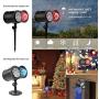 Christmas Projector Lights,2020 New Version No Slide 2 in 1 Ocean Wave Projector with 14 Moving Patterns & 10 Ocean Waves IP65 Waterproof LED Xmas Theme Indoor/Outdoor Decorative Light with Remote