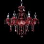 LAKIQ Crystal Modern Chandelier Lighting Fixtures Living Room Bedroom Hanging Pendant Light Candle Candelabras Shape Length Adjustable for Dining Room (Red, 6 Lights) LAKIQ Crystal Modern Chandelier Lighting Fixtures Living Room Bedroom Hanging Pendant Light Candle Candelabras Shape Length Adjustable for Dining Room (Red, 6 Lights)