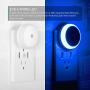 LED Night Light, with Dusk to Dawn Sensor, Diffused Light, Energy Efficient, Blue Night Light, Plug in Night Light for Bedroom, Bathroom, Kitchen, Hallway, Stairs, Kids Room, Blue, 2 Pack