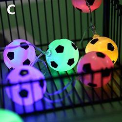 LED String Light, Home Decoration Fairy Light String Light, Football Soccer Shaped Fairy Lights for Garden Home Easter Carnival Parties(Multicolor)