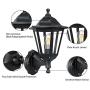 FUDESY 2-Pack Motion Sensor Exterior Light Fixture,Plastic Front Porch Light with 8W Edison Filament Bulbs,Waterproof Outdoor Lanterns for Garage,Yard,Patio,FDS616EPIRB2