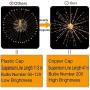 PXB 200LED Hanging Sphere Lights, Battery Operated Starburst Lights, 8 Modes Dimmable Remote Control, Waterproof Fairy Lights, Copper Wire Lights, Indoors Outdoors Christmas Decoration (Warm White)