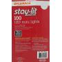 Energy Star Sylvania Stay-Lit Platinum 100 Led Mini Lights (Pure White) (4 Pack)