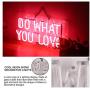 Neon Signs,DO What You Love Real Glass Neon Sign Beer Bar Pub Store Home Room Party Light Sign Neon Lamp Wall Artwork Signs, Prepaid Custom Duty（14.5''x8'',Pink）