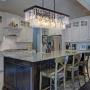 Wellmet 9-Light Crystal Chandelier 34.5 inch, Contemporary Modern Chandeliers Adjustable for Living Room, Dining Room, Pool Table Light, Kitchen Island Lighting