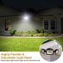 Onforu 2 Pack 50W LED Security Light, 5000LM Outdoor Flood Light Fixture with 3 Adjustable Heads, IP65 Waterproof, 5000K White Wall Mount Security Light for Eave, Exterior Garden, Porch