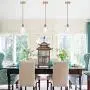 Seeded Glass Pendant Light Mini 1-Light Pendant Lighting for Kitchen Island Vintage Blown Glass Hanging Light Fixture with Seedy Glass Shade for Hallway,Dining Room,Balcony,Foyer,MAX40W,E26