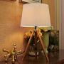 MOTINI 21'' Tripod Table Lamp Modern Besides Desk Lamp Bamboo with White Fabric Shade for Bedroom Study Livingroom End Table Light UL Listed