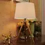 MOTINI 21'' Tripod Table Lamp Modern Besides Desk Lamp Bamboo with White Fabric Shade for Bedroom Study Livingroom End Table Light UL Listed