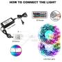 60ft Led Lights,dalattin Led Strip Lights for Bedroom Color Changing Lights with 44 Keys Remote Controller Led Strip Lights,2 Rolls of 30ft