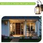 Canyon Outdoor Indoor Wall Light Fixture, LED Bulb Included, Black Wall Lighting, Architectural Wall Sconce with Clear Glass Shade for Entryway, Porch, Front Door, ETL